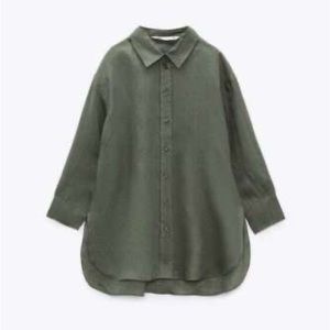 Zara oversized linen shirt
